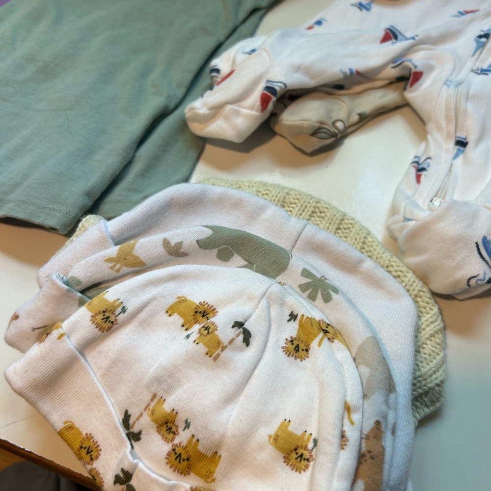 Kids Animal/mixed Print Beanie Set